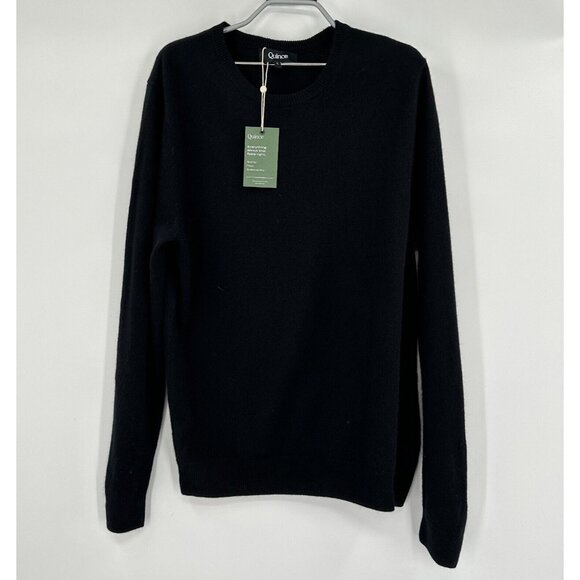 Quince Other - Quince Men’s Black Mongolian Cashmere Crew Neck Sweater sz L NWT Long Sleeve